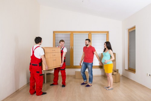 Packing and organising office furniture for a local workplace relocation