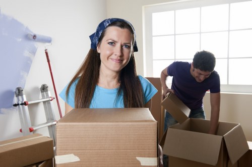 Commercial moving team planning a business relocation in Colliers Wood
