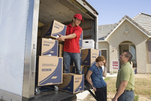 Organised moving boxes and unpacking materials for Colliers Wood customers