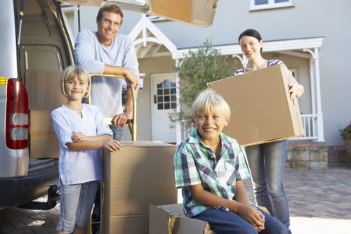 Local moving team helping a student move from a Colliers Wood flat