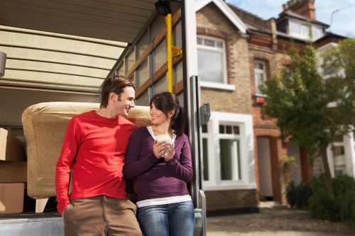 Packing and loading household items for a Colliers Wood move